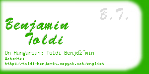 benjamin toldi business card